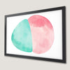 Pastel Geometric Shapes Art Poster - Modern Wall Decor