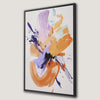 Pastel Orange and Purple Vibrant Bold Brushstrokes Canvas Print