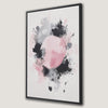 Pastel Pink and Black Watercolor Canvas Print Minimalist Art