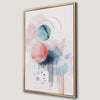 Pastel Pink and Blue Minimalist Circles Canvas Print
