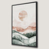 Pastel Pink and Green Watercolor Landscape Canvas Print