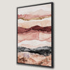 Pastel Pink and Red Beige Abstract Mountains Canvas Print