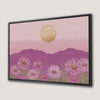 Pastel Pink Floral Landscape Canvas Print Wrap Art