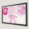 Pastel Pink Flower Bouquet Art Poster for Bedroom Decor