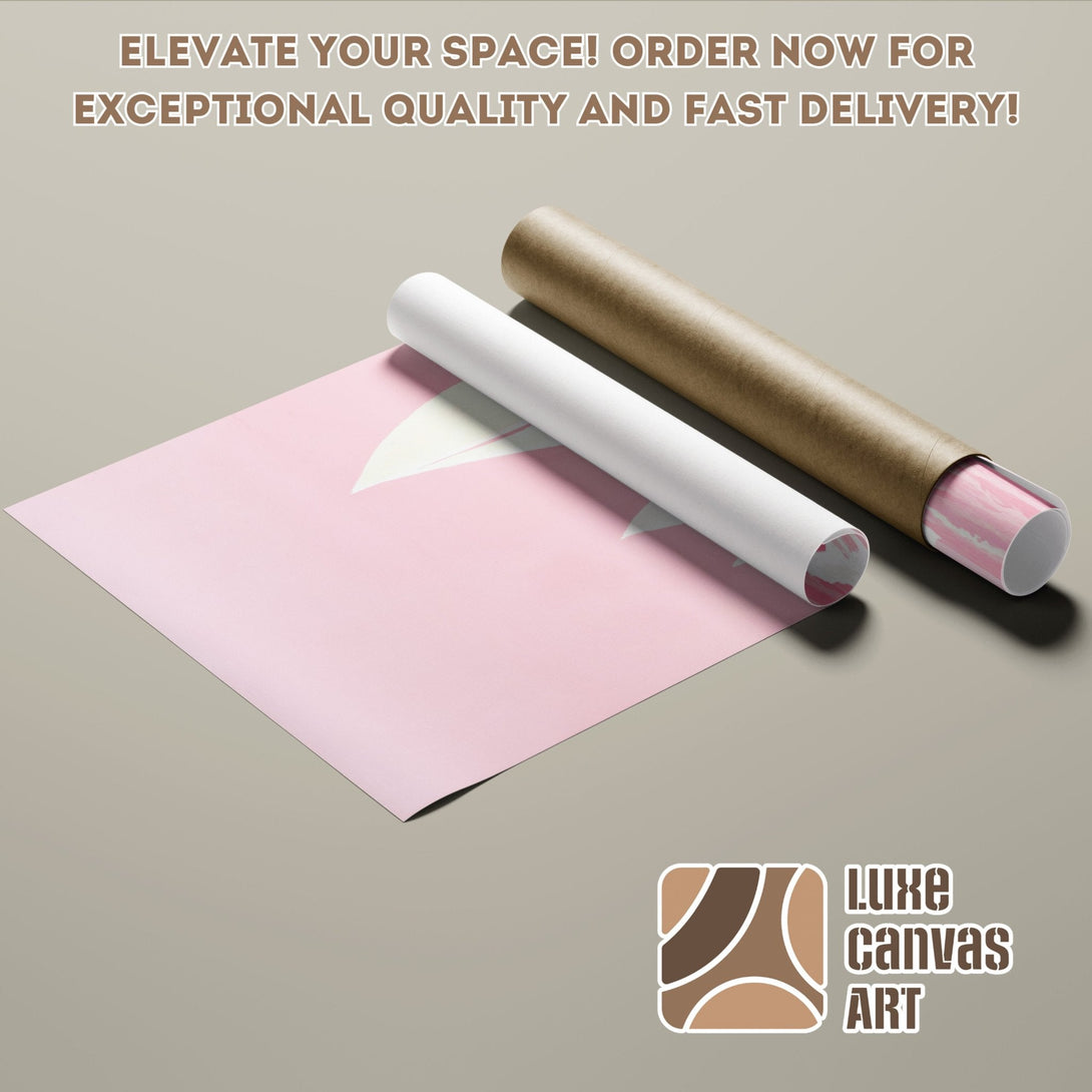 Poster Roll with pink and neutral tones. Modern art style for home decor. Order your poster today!