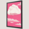 Pastel Pink Sky Art Poster for Girly Room Decor