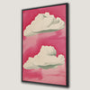 Pastel Pink Sky Cloud Canvas Print Art for Living Room