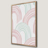Pastel Rainbow Abstract Canvas Print in Mint and Pink