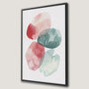 Pastel Shades Modern Canvas Print with Red and Green Hues