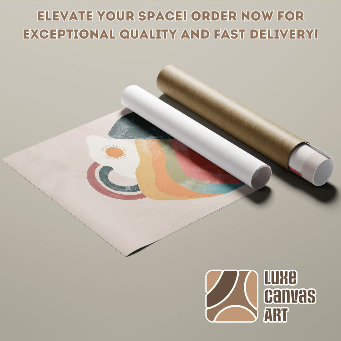 Abstract art Poster Roll with warm, earthy tones. Elevate your space with our art!