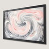 Pastel Swirls Art Poster in Pink and Grey for Modern Decor
