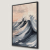Pastel Toned Ocean Waves Canvas Print for Nautical Art