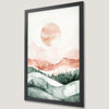 Pastel Watercolor Landscape Art Poster - Calming Forest Sunset