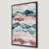 Pastel Watercolor Waves Canvas Print in Blue and Pink