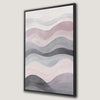Pastel Watercolor Waves Canvas Print in Grey, Blue, and Pink
