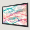 Pastel Wave Art Poster in Teal, Pink, and Blue