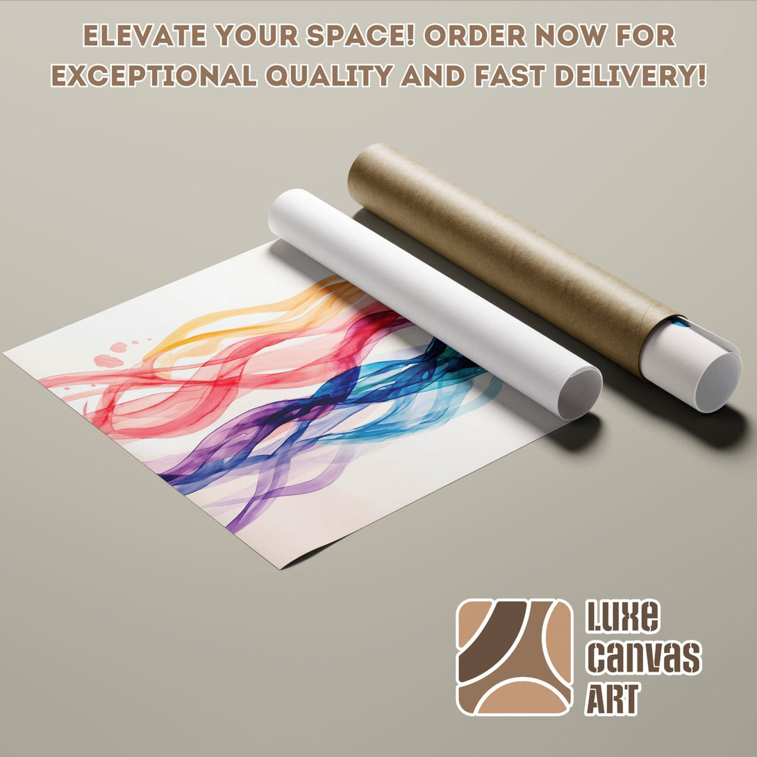 Abstract art Poster Roll with vibrant colors. Elevate your space with our high-quality art!