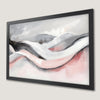 Pastel Waves Art Poster | Modern Abstract Landscape Print