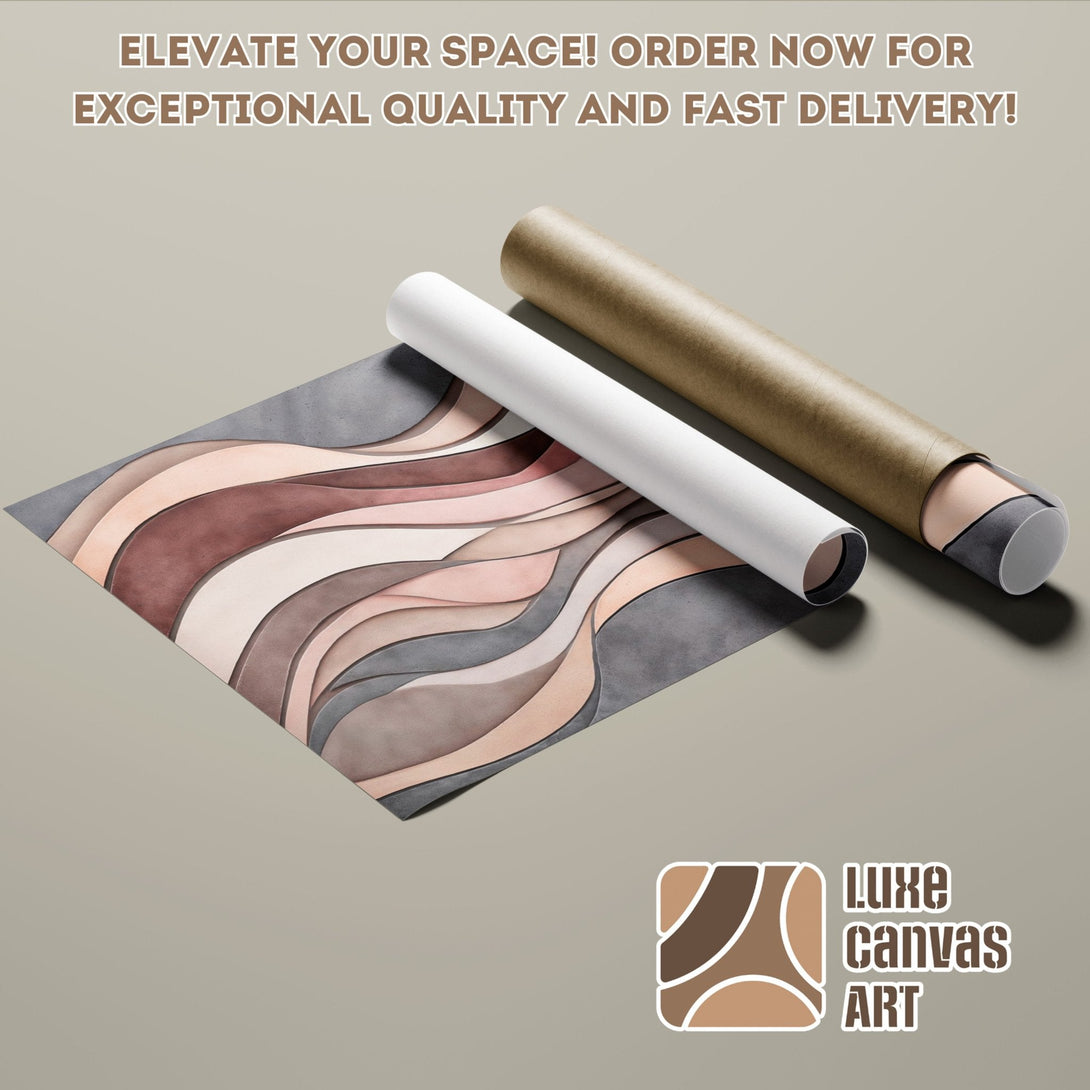 Abstract art Poster Roll with neutral color palette, perfect for home decor. Order now!
