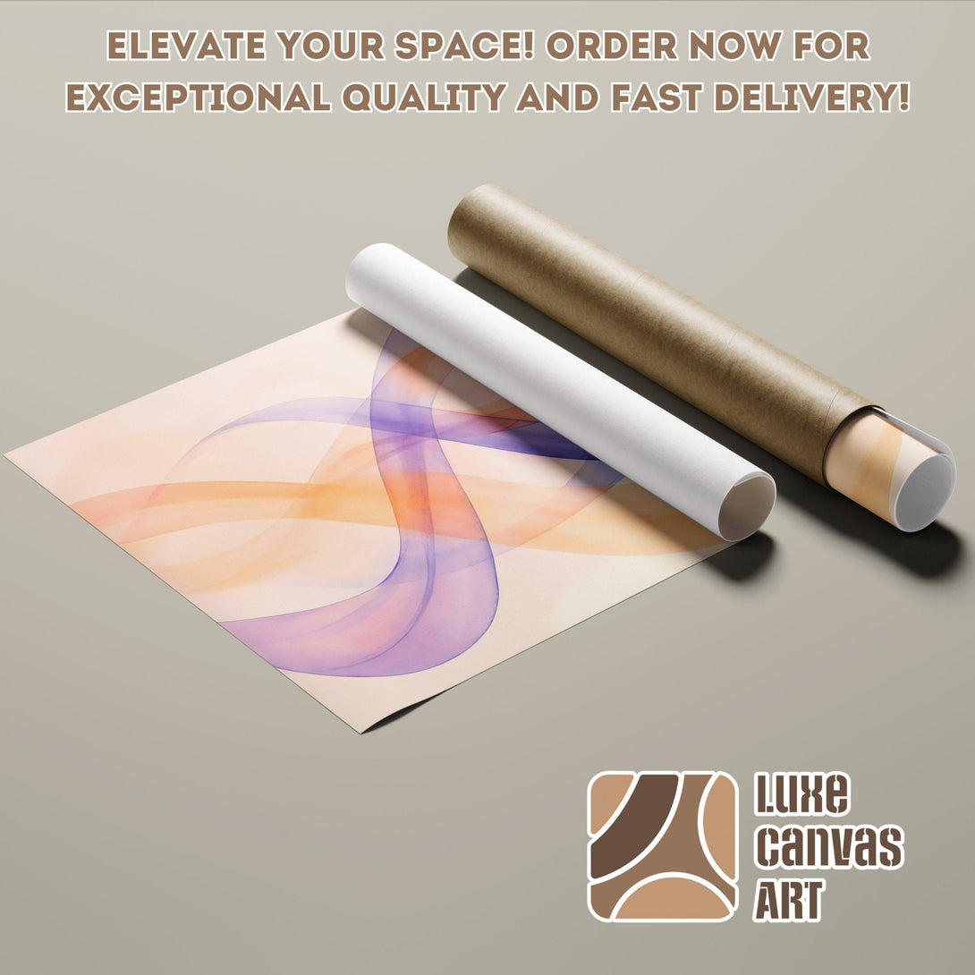 Abstract art poster roll in pastel colors. Elevate your space with this beautiful art poster!