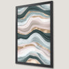 Pastel Waves Art Poster with Gold Accents | Boho Chic Decor