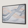 Pastel Waves Grey and Peach Canvas Print Minimalist Art