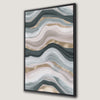 Pastel Waves with Gold Accents Canvas Print Modern Boho Art