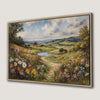 Pastoral Countryside Scene Framed Canvas Print