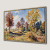 Peaceful Autumn Landscape Framed Canvas Print Art