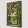 Peaceful Green Landscape Framed Canvas Print Art