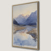 Peaceful Mountain Reflection Canvas Print Framed Art