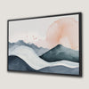Peaceful Pastel Watercolor Mountain Canvas Print Decor