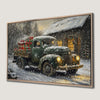 Pickup Truck with Christmas Presents Canvas Print