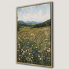 Picturesque Mountain Wildflower Framed Canvas Print Landscape