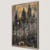 Pine Forest Silhouette Starry Night Canvas Print Art