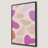 Pink Abstract Framed Canvas Print for Modern Boho Wall Art