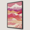 Pink Abstract Landscape Canvas Print for Bedroom Decor