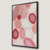 Pink Abstract Pebble Art Canvas Print with Boho Flair