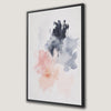 Pink and Black Pastel Watercolor Art Canvas Print