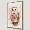 Pink and Gold Majestic Owl Canvas Print for Kids Room