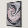 Pink and Gray Fluid Abstract Canvas Print Minimalist Elegance