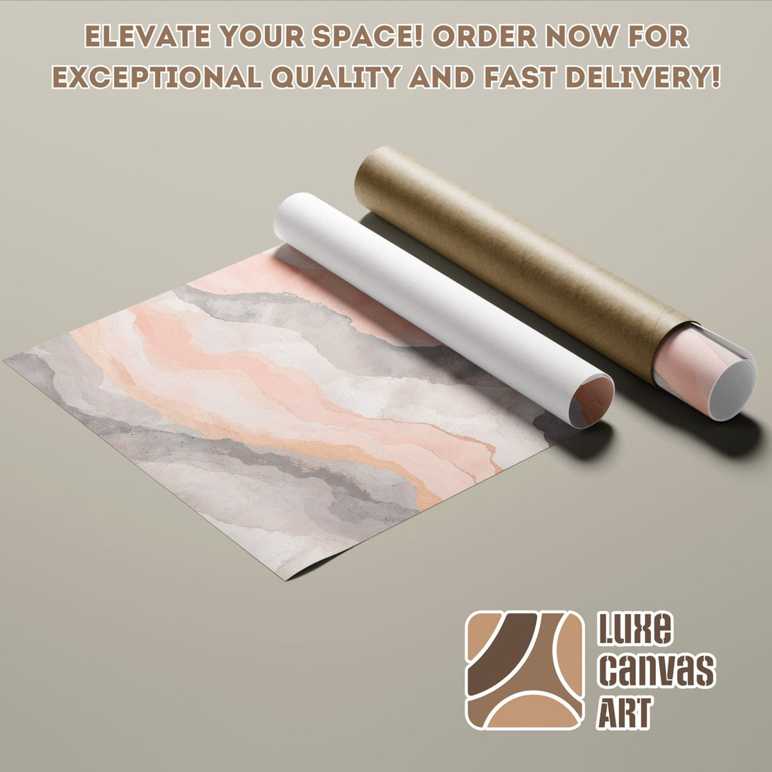 Abstract art poster roll in neutral colors. Elevate your space with this stunning poster! Order now for fast delivery.