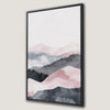 Pink and Grey Watercolor Mountain Canvas Print