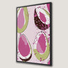 Pink Avocado Abstract Framed Canvas Print Trendy Decor