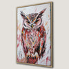 Pink Bird of Prey Bohemian Owl Canvas Print Art