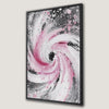 Pink Black White Swirl Canvas Print for Minimalist Decor