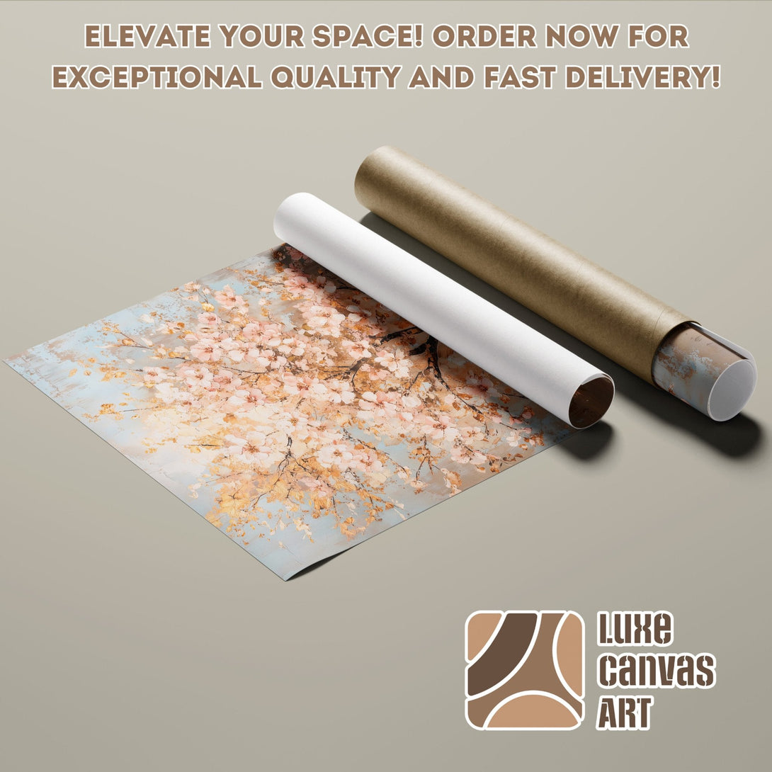 Poster Roll of floral art in pastel colors, perfect for home decor. Order now!