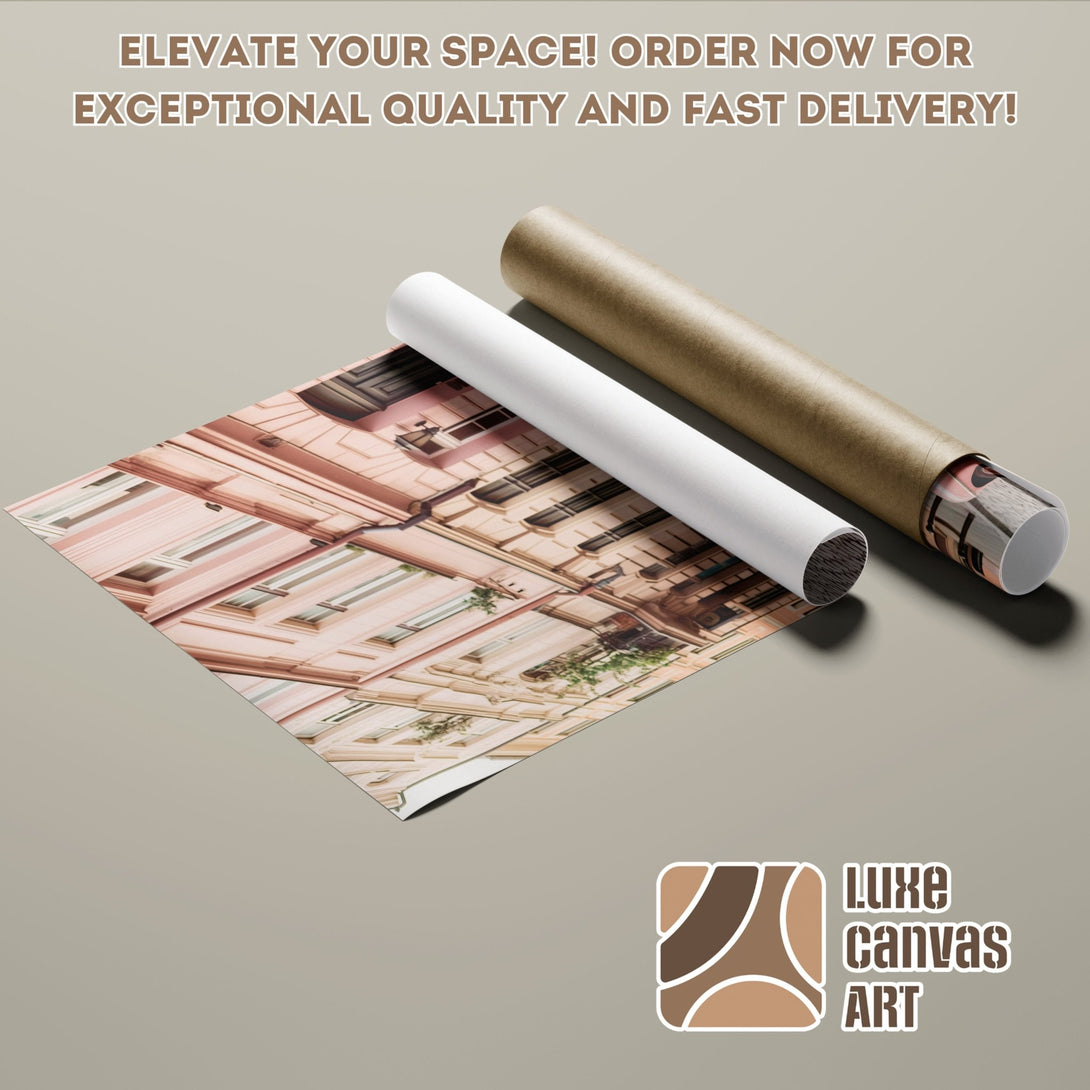 Poster Roll featuring architectural detail in a warm, neutral color palette. Elevate your space with our high-quality posters!