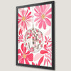Pink Disco Ball Botanical Art Poster - Trendy Wall Decor