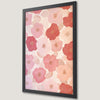 Pink Floral Art Poster for Living Room Decor